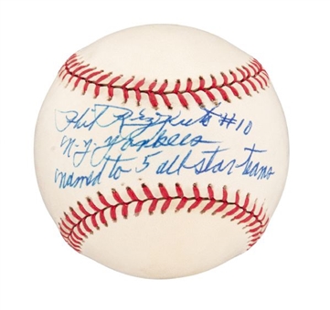 Phil Rizzuto Signed and Inscribed Baseball